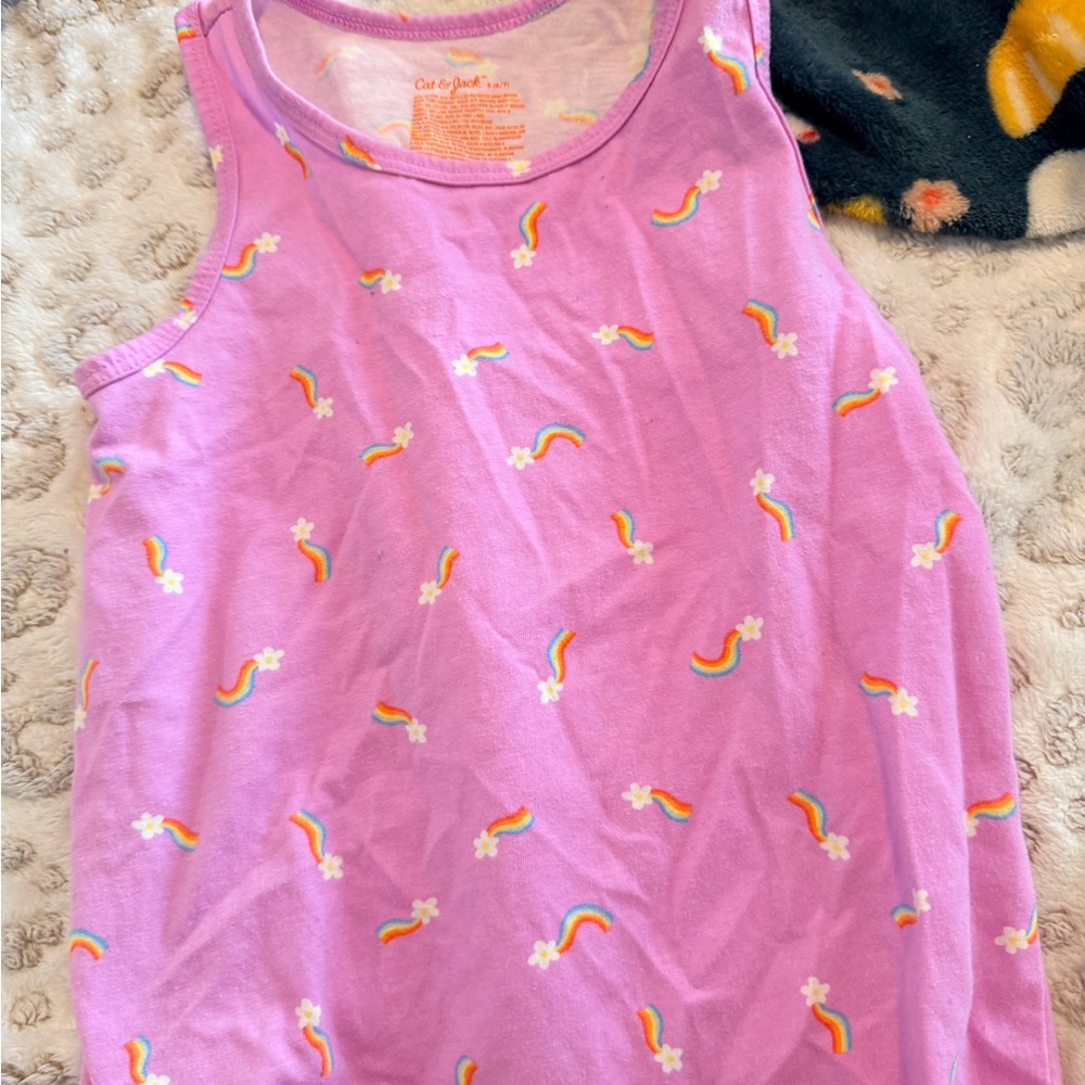 Cat & Jack Lavender Tank Top with Rainbow Print